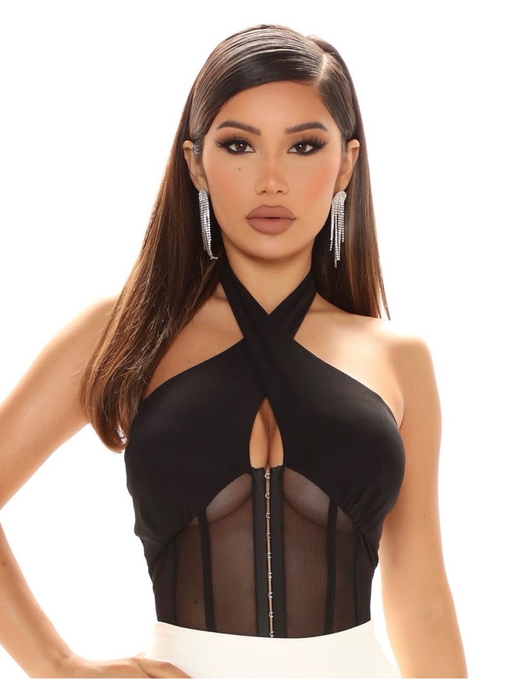 Mesh black bodysuit